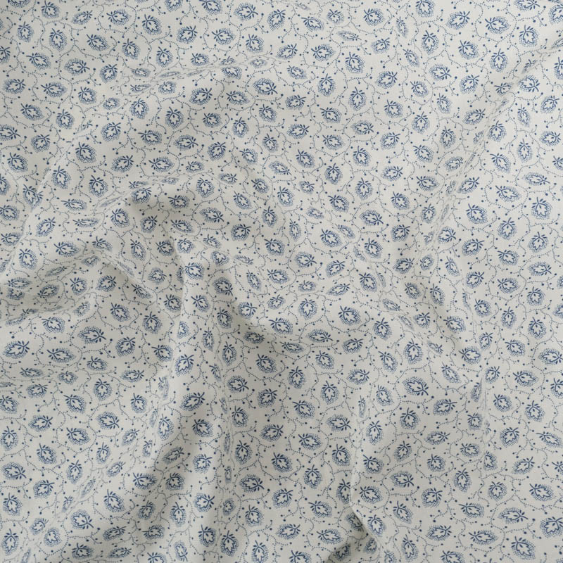 Popeline Imprimée Minnia Smoky Ecru - Maison Klem